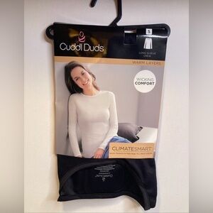 Cuddl Duds Women's Black ClimateSmart Long Sleeve Crew Neck Top Size S NWT